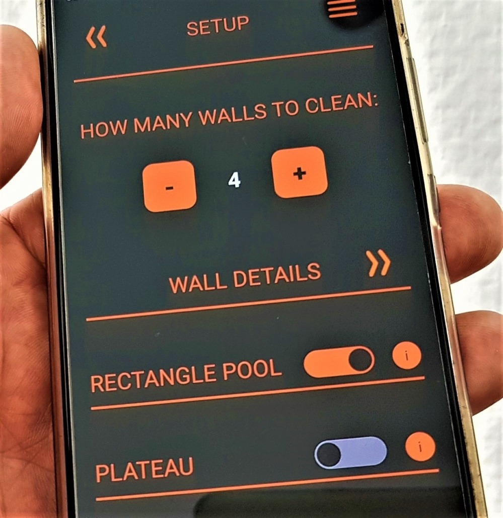 Die TOSSTEC App - Einfache Einstellung der Anzahl der Wände