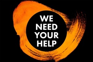 TOSSTEC Stellenangebote "We need your help" - schwarz/orange